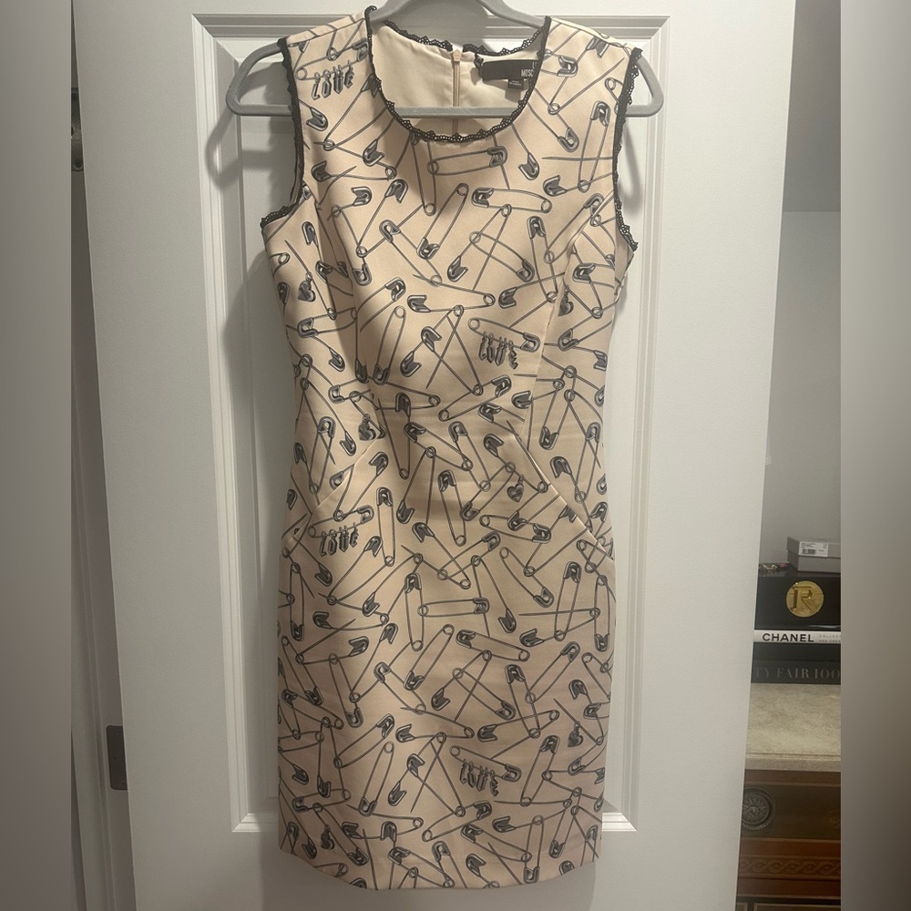 LOVE Moschino Safety Print Patterned Dress